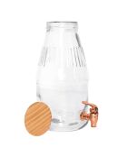 Fontaine avec couvercle en bois transparente - 3.8 L