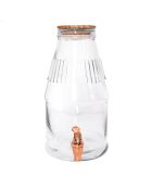 Fontaine avec couvercle en bois transparente - 3.8 L