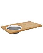 Planche à découper bambou passoire integrée marron/gris - 49.5x29.5 cm