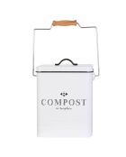 Poubelle de compostage blanc/noir - 5 L
