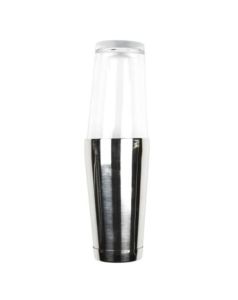 Set à cocktail 5 accessoires et 50 recettes argenté/transparent