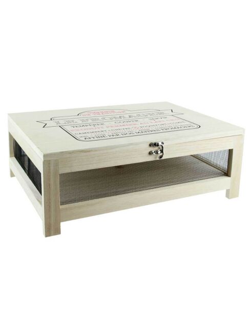 Cave à fromage avec plateau de service marron/noir/rouge - 39x14.9x27.2 cm