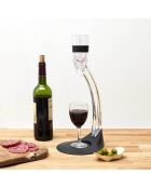 Aérateur de vin avec support noir - 22x31 cm