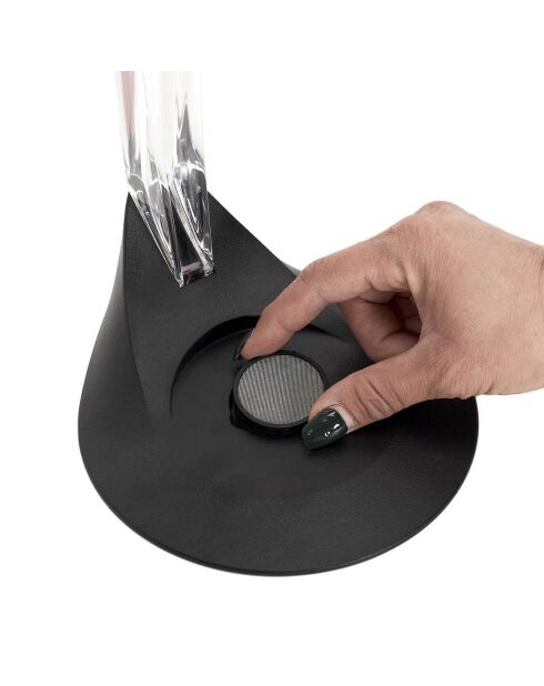 Aérateur de vin avec support noir - 22x31 cm