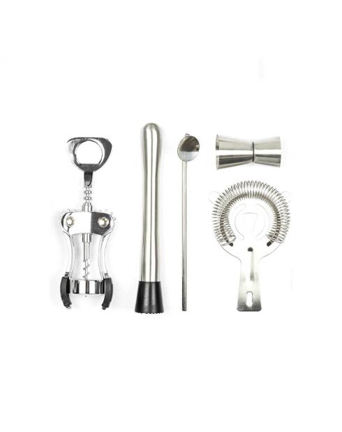 Set à cocktail argenté - 16 pièces