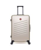 Valise Long Séjour 4 roues doubles Zurich 75 cm beige