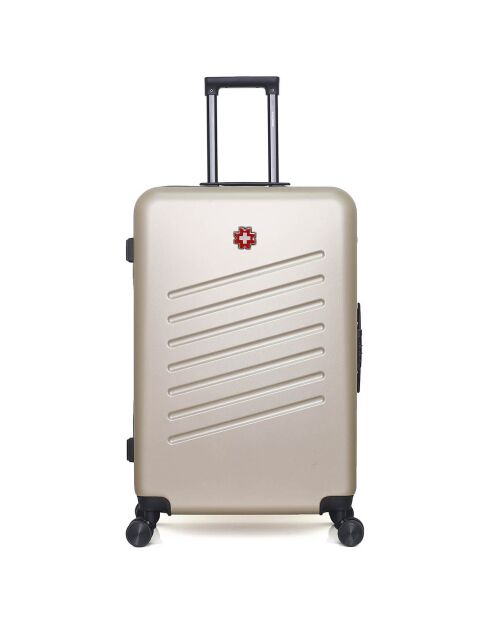 Valise Long Séjour 4 roues doubles Zurich 75 cm beige