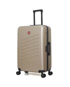 Valise Long Séjour 4 roues doubles Zurich 75 cm beige