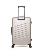 Valise Long Séjour 4 roues doubles Zurich 75 cm beige