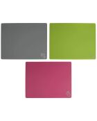 3 Planches à découper vert/bordeaux/gris - 38x29.3 cm