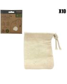 10 Sachets de thé réutilisables beiges - 6.5x9 cm