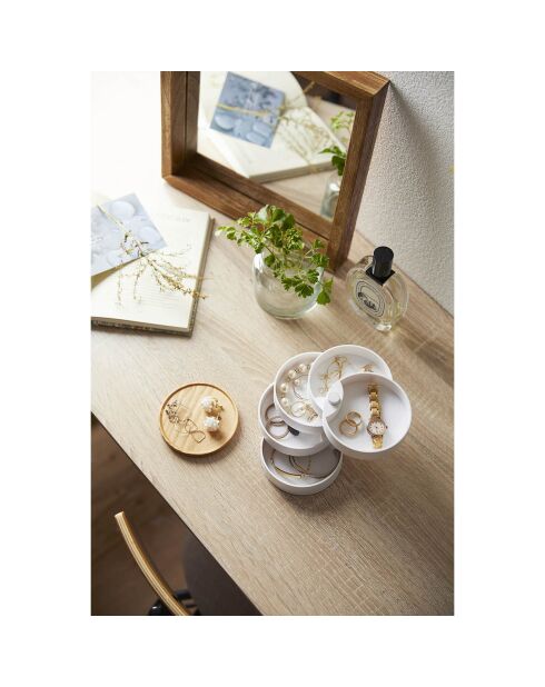 Boîte à accessoires à 5 niveaux Tosca blanche - 10x10x12.5 cm