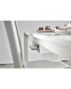 Witte torenplank voor onder de tafel - 44x24,5x7 cm