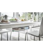Witte torenplank voor onder de tafel - 44x24,5x7 cm