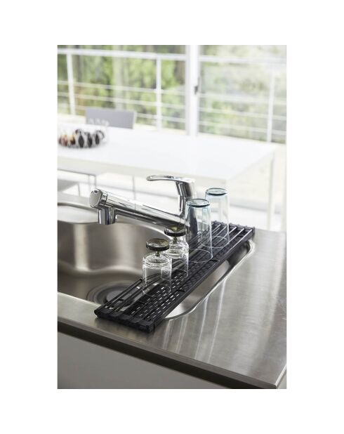 Scolapiatti pieghevole Tower nero - 42x26x0,8 cm