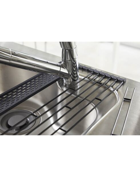 Scolapiatti pieghevole Tower nero - 42x26x0,8 cm