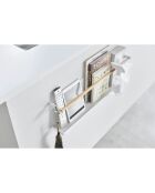 Support mural Tosca blanc - 62.5x9.5x18 cm