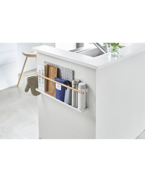 Support mural Tosca blanc - 62.5x9.5x18 cm