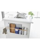 Support mural Tosca blanc - 62.5x9.5x18 cm
