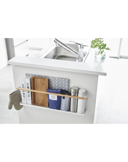 Support mural Tosca blanc - 62.5x9.5x18 cm