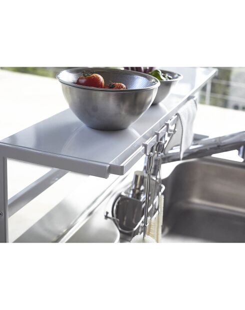 Étagère de cuisine extensible Tower blanche - 54x22.5x25 cm