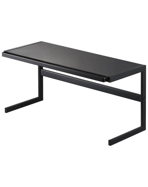 Étagère de cuisine extensible Tower noire - 54x22.5x25 cm