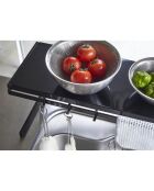 Étagère de cuisine extensible Tower noire - 54x22.5x25 cm