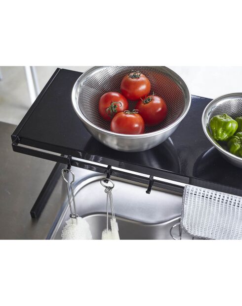 Étagère de cuisine extensible Tower noire - 54x22.5x25 cm