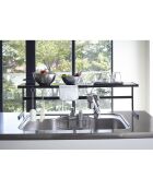 Étagère de cuisine extensible Tower noire - 54x22.5x25 cm