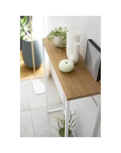 Table console Tower blanche - 60x18.5x80.5 cm