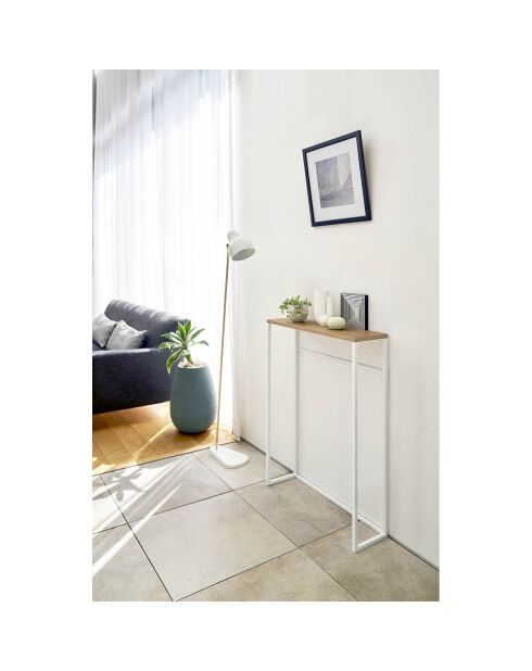 Table console Tower blanche - 60x18.5x80.5 cm