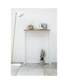Table console Tower blanche - 60x18.5x80.5 cm