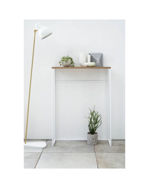 Table console Tower blanche - 60x18.5x80.5 cm