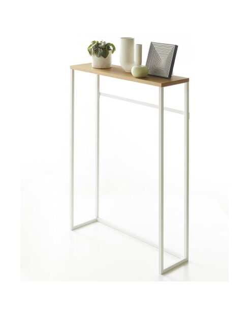 Table console Tower blanche - 60x18.5x80.5 cm