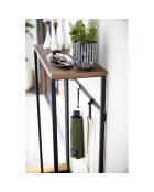 Table console Tower noire - 60x18.5x80.5 cm