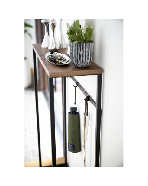 Table console Tower noire - 60x18.5x80.5 cm