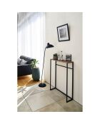 Table console Tower noire - 60x18.5x80.5 cm