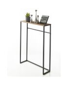 Table console Tower noire - 60x18.5x80.5 cm
