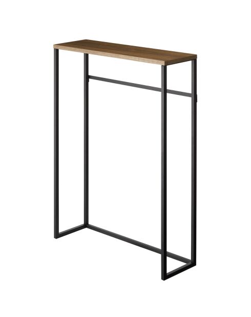 Table console Tower noire - 60x18.5x80.5 cm