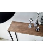 Table console Tower noire - 60x18.5x80.5 cm