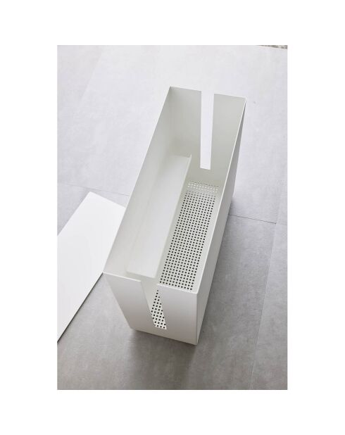 Boîte de câble avec roulettes Tower blanche - 15x40x34.5 cm