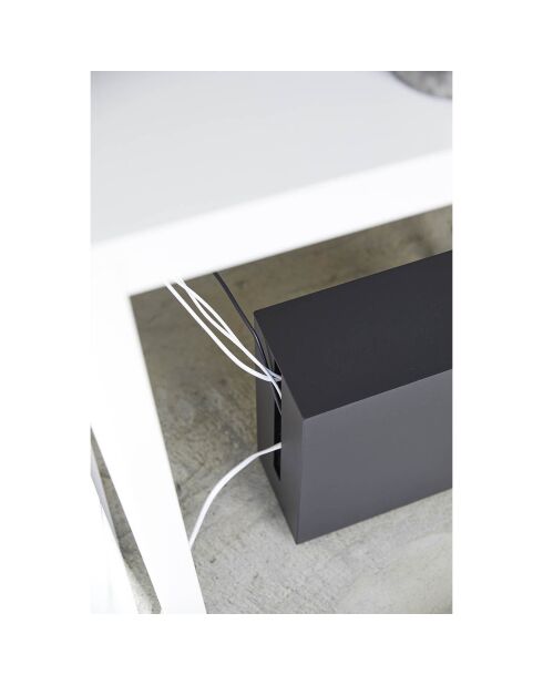 Boîte de câble avec roulettes Tower noire - 15x40x34.5 cm