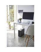 Boîte de câble avec roulettes Tower noire - 15x40x34.5 cm