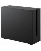 Boîte de câble avec roulettes Tower noire - 15x40x34.5 cm