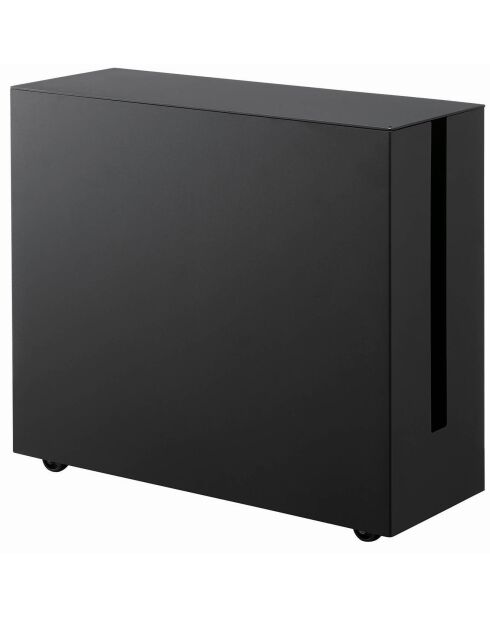Boîte de câble avec roulettes Tower noire - 15x40x34.5 cm