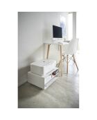 Meuble de rangement pour imprimante Tower blanc - 48x37x19 cm