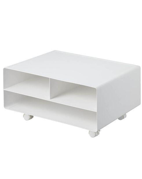 Meuble de rangement pour imprimante Tower blanc - 48x37x19 cm