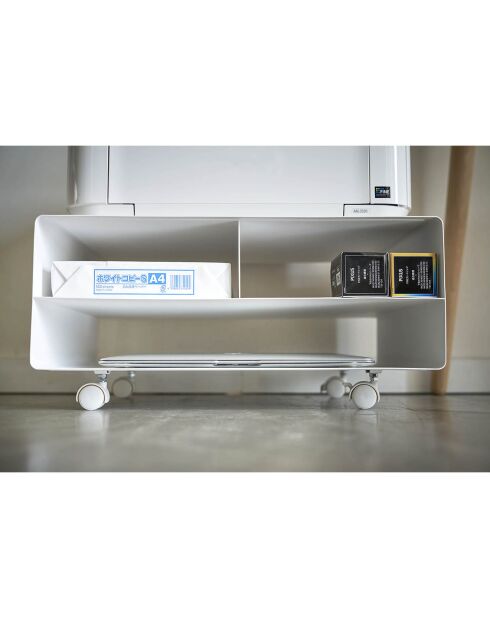 Meuble de rangement pour imprimante Tower blanc - 48x37x19 cm