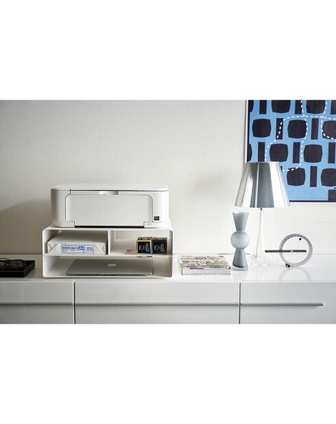Meuble de rangement pour imprimante Tower blanc - 48x37x19 cm