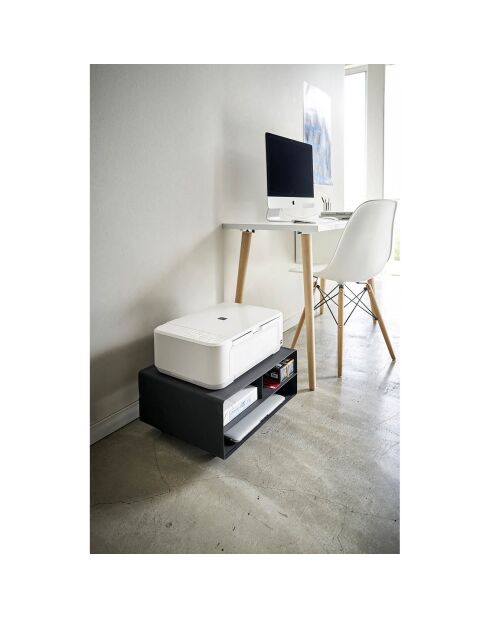Meuble de rangement pour imprimante Tower noir - 48x37x19 cm